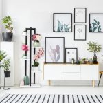 Raft pentru flori, 5 etajere, 117 x 43 x 22 cm, negru/alb - imagine 2