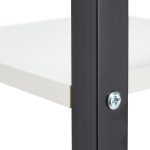 Raft pentru flori, 5 etajere, 117 x 43 x 22 cm, negru/alb - imagine 6