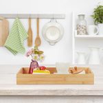 Tava servire din bambus, dimensiuni 5,5 x 40 x 30 cm, Relaxdays - imagine 2