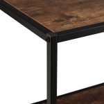 Raft cu 6 polite, stil industrial, 79 x 115 x 33 cm, MDF, maro - imagine 7
