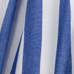 Hamac suspendat din bumbac, sarcina maxima 150 kg, interior/exterior, 150 x 100 x 40 cm, alb/albastru - imagine 7