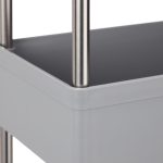 Etajera cu 3 rafturi, Relaxdays, din plastic si inox, gri, 70 x 15.5 x 40.5 cm - imagine 7