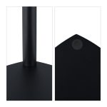 Lampa de podea, cu 3 rafturi pentru depozitare, E27, 60W, poliester, negru/ gri - imagine 6