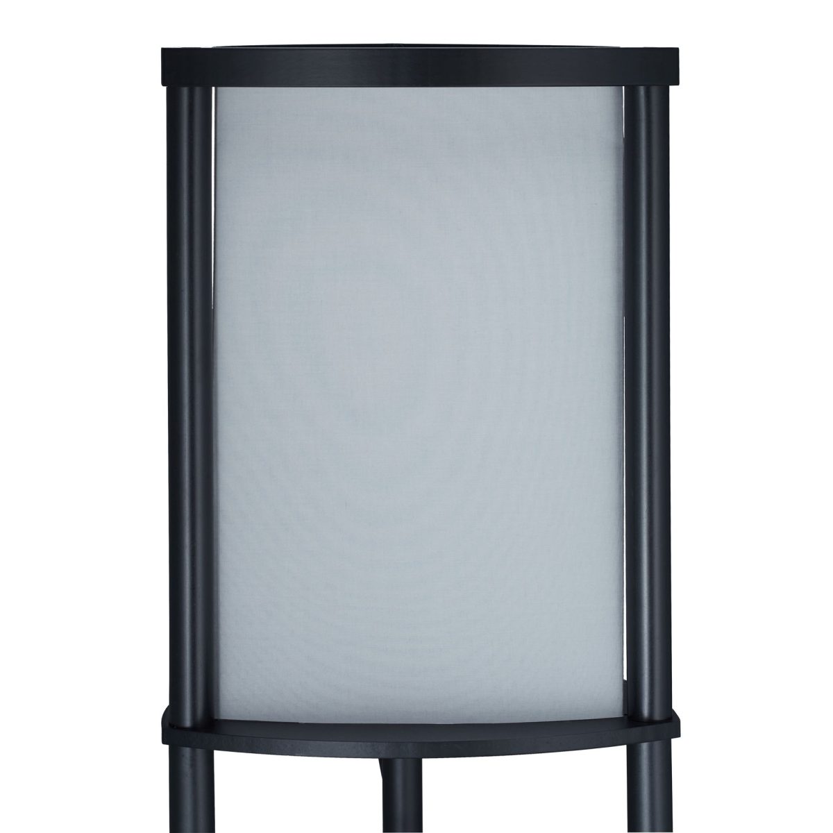 Lampa de podea, cu 3 rafturi pentru depozitare, E27, 60W, poliester, negru/ gri - imagine 7