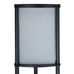 Lampa de podea, cu 3 rafturi pentru depozitare, E27, 60W, poliester, negru/ gri - imagine 7