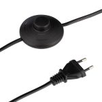 Lampa de podea, cu 3 rafturi pentru depozitare, E27, 60W, poliester, negru/ gri - imagine 9