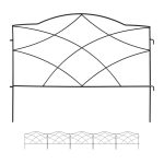 Pachet 6 buc bordura gardulet decorativ, din metal, pentru gazon sau flori, 46 x 61 x 1 cm