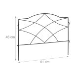Pachet 6 buc bordura gardulet decorativ, din metal, pentru gazon sau flori, 46 x 61 x 1 cm - imagine 4