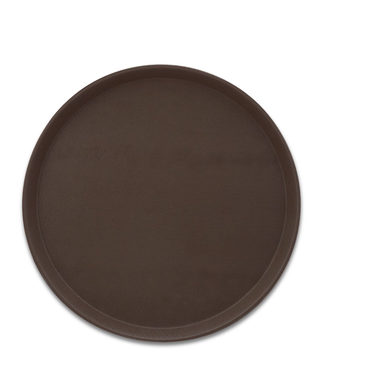Tava servire rotunda, cu suprafata cauciuc anti-alunecare, plastic, 2 x 35 cm, maro - imagine 7