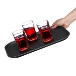 Tava servire dreptunghilara, cu suprafata cauciuc anti-alunecare, 2 x 41 x 30 cm, negru - imagine 6