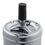 Scrumiera metalica, cu buton si disc rotativ, 11,5 x 8 cm, gri - imagine 7