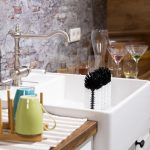 Set 3 perii pentru spalat sticle si pahare, cu 4 ventuze pentru fixare, alb/negru, 22 x 18,5 x 10 cm - imagine 7