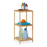 Raft de depozitare din bambus, 3 niveluri, multifunctional, la intrare, baie, camera de zi, balcon, bucatarie