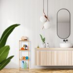 Raft de depozitare din bambus, 4 niveluri, multifunctional, la intrare, baie, camera de zi, balcon, bucatarie,116,5 x 38 x 39,5 cm - imagine 3