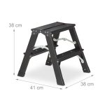 Scara pliabila ultralight, 2 trepte, platforma, max 120 kg, aluminiu, 39 x 38 x 40 cm - imagine 4