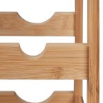 Suport sticle de vin, din bambus, natur, 12 sticle, 30 x 45 x 23,5 cm, Relaxdays - imagine 6