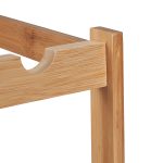 Suport sticle de vin, din bambus, natur, 12 sticle, 30 x 45 x 23,5 cm, Relaxdays - imagine 7