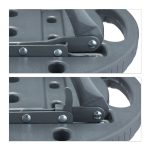 Set 2 scaune pliabile, din ratan, cardu metalic, pentru gradina, camping, terasa, 46 x 32 x 29 cm - imagine 6
