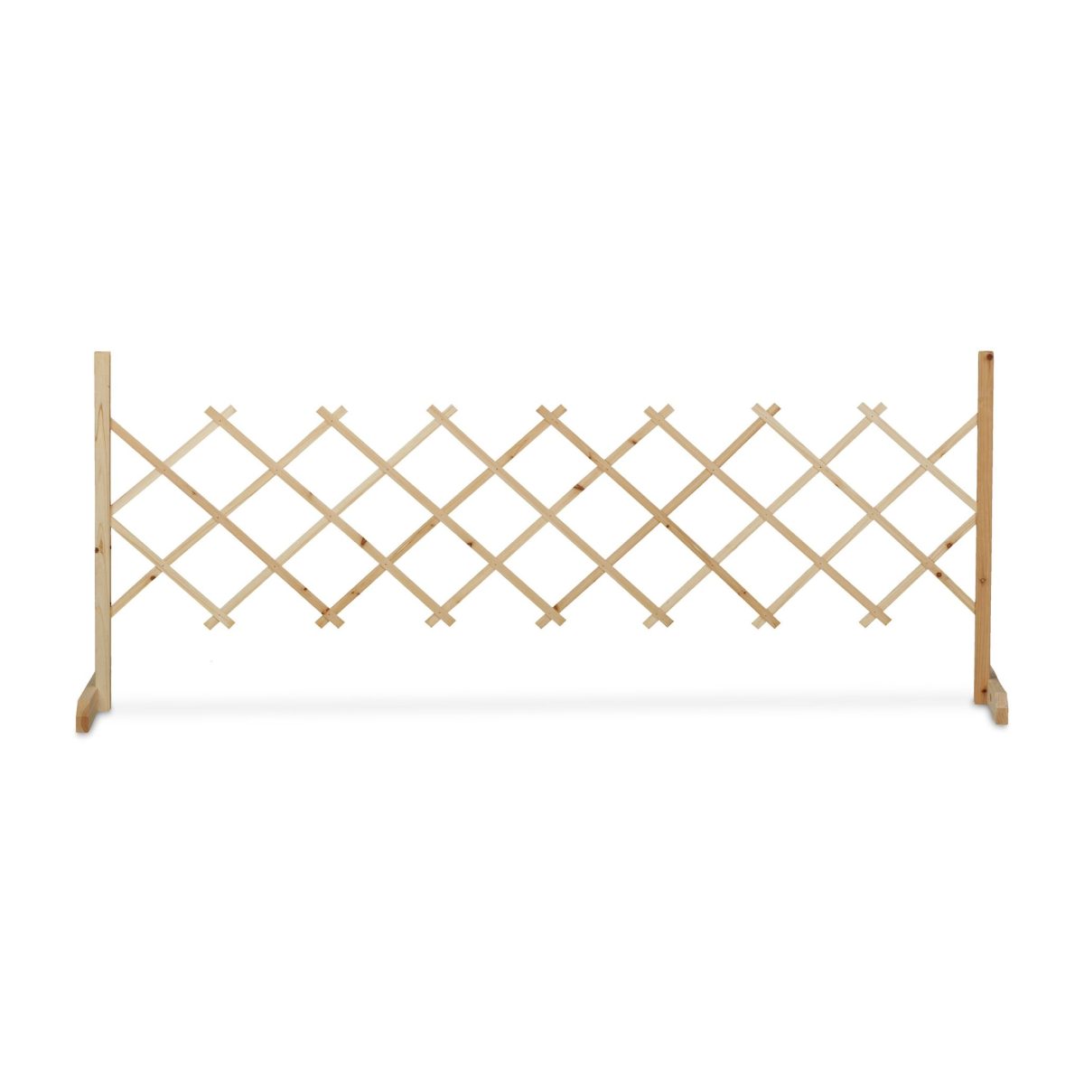 Gard cu zabrele de gradina, extensibil pana la 73 x 180 x 28, lemn de brad, pliabil, pentru plante cataratoare, vita de vie, maro deschis - imagine 7