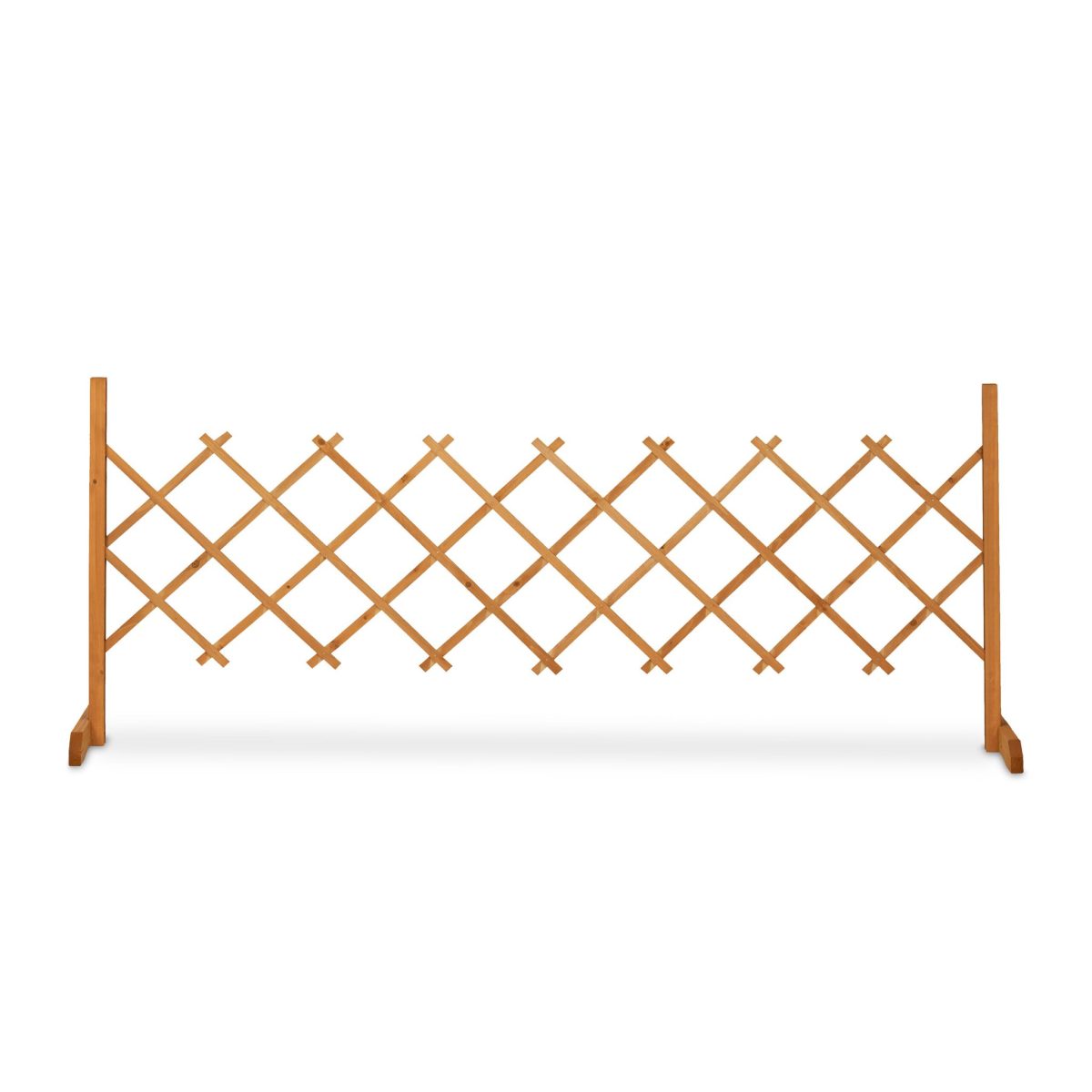 Gard cu zabrele de gradina, extensibil pana la 73 x 180 x 28, lemn de brad, pliabil, pentru plante cataratoare, vita de vie, maro - imagine 8