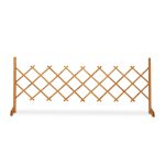 Gard cu zabrele de gradina, extensibil pana la 73 x 180 x 28, lemn de brad, pliabil, pentru plante cataratoare, vita de vie, maro - imagine 8