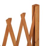 Gard cu zabrele de gradina, extensibil pana la 73 x 180 x 28, lemn de brad, pliabil, pentru plante cataratoare, vita de vie, maro - imagine 7
