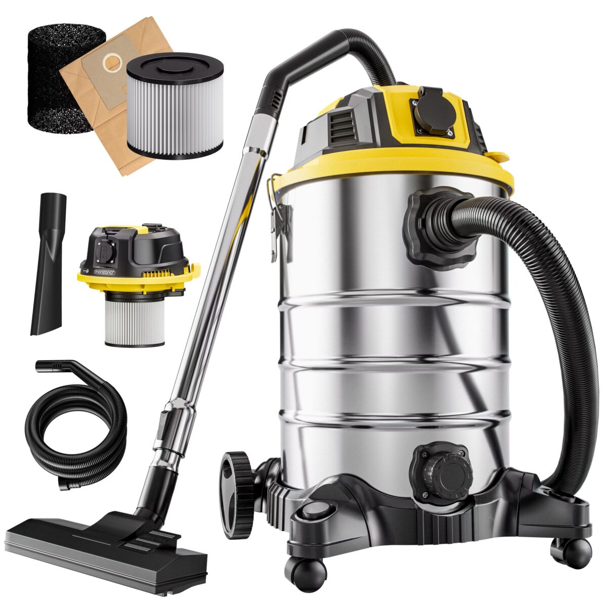 Aspirator Monzana® aspirare umeda-uscata, 2200W, putere aspirare 18 kPa, functie suflare, recipient 30L, filtru HEPA - imagine 2