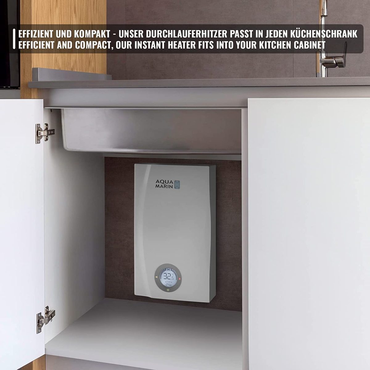 Incalzitor de apa electric, 0,9 L, afisaj digital, 38-60°C, , IPX4, 400 V, functii protectie, alarma eroare, Clasa A - imagine 2