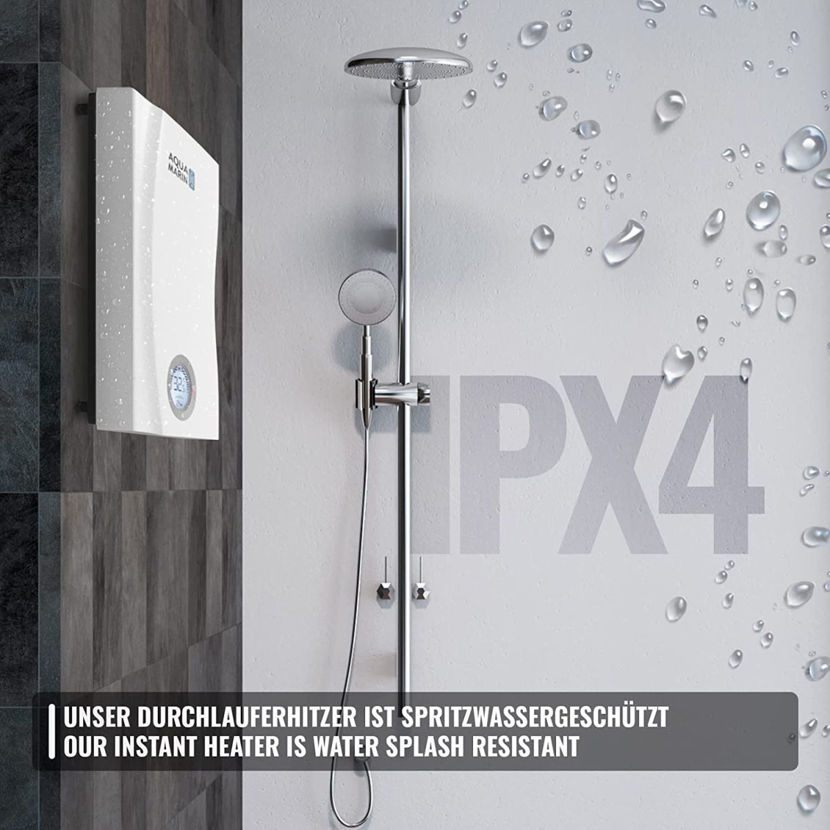 Incalzitor de apa electric, 0,9 L, afisaj digital, 38-60°C, , IPX4, 400 V, functii protectie, alarma eroare, Clasa A - imagine 4