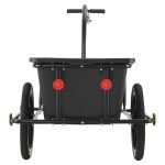 Remorca bicicleta pentru marfuri/ 6 elemente reflectorizante atasate, negru,Juskys - imagine 8