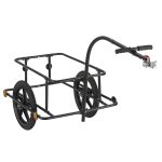 Remorca bicicleta pentru marfuri/ 6 elemente reflectorizante atasate, negru,Juskys - imagine 9