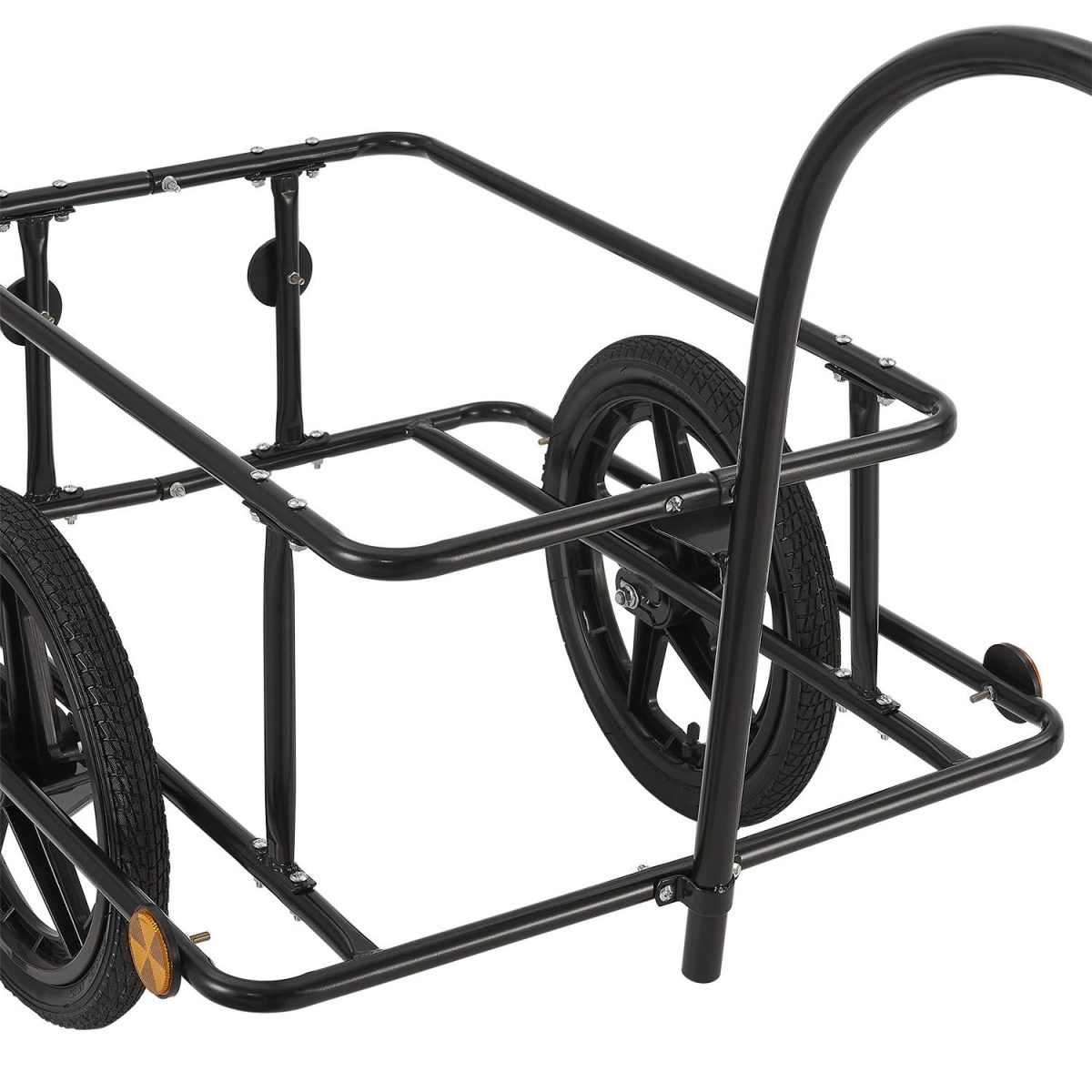 Remorca bicicleta pentru marfuri/ 6 elemente reflectorizante atasate, negru,Juskys - imagine 20