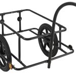 Remorca bicicleta pentru marfuri/ 6 elemente reflectorizante atasate, negru,Juskys - imagine 20