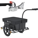Remorca bicicleta pentru marfuri/ 6 elemente reflectorizante atasate, negru,Juskys - imagine 2