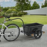 Remorca bicicleta pentru marfuri/ 6 elemente reflectorizante atasate, negru,Juskys - imagine 5