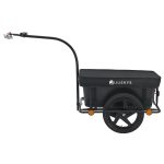Remorca bicicleta pentru marfuri/ 6 elemente reflectorizante atasate, negru,Juskys - imagine 17