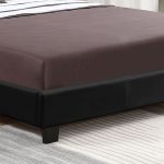 Pat tapitat cu piele ecologica Verona, iluminare LED 16 culori, telecomanda, 120 x 200 cm, negru - imagine 3