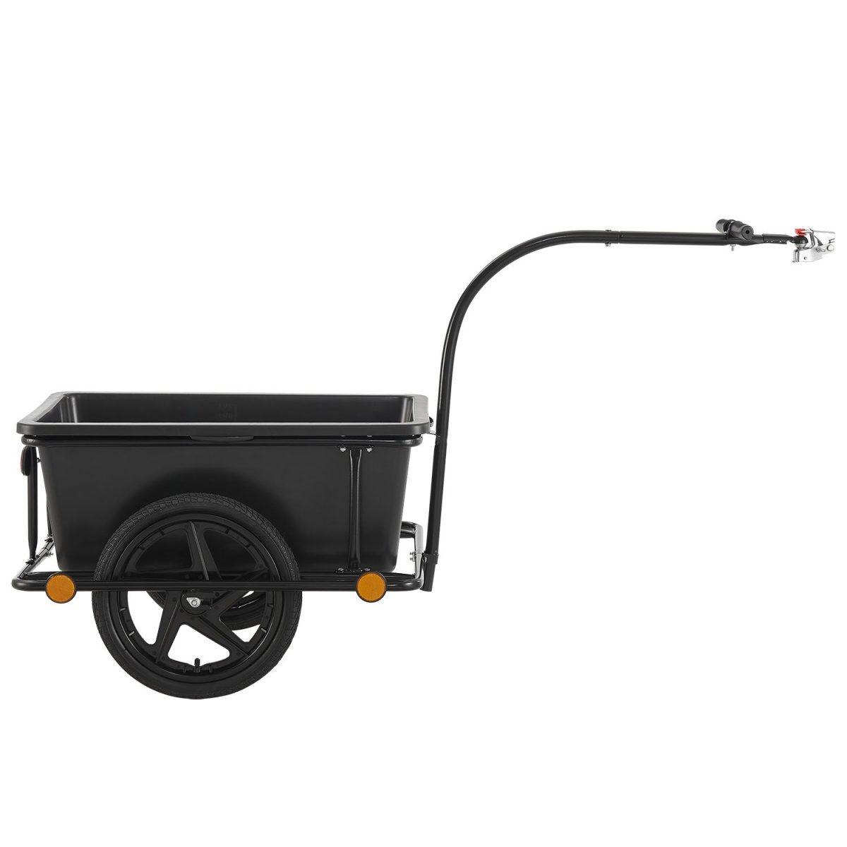 Remorca bicicleta pentru marfuri/ 6 elemente reflectorizante atasate, negru,Juskys - imagine 18