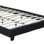 Pat tapitat cu piele ecologica Verona, iluminare LED 16 culori, telecomanda, 120 x 200 cm, negru - imagine 5