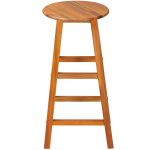 Scaune de bar din lemn,set de 2, stabile si elegante, 34 cm x 34 cm x 76, maro - imagine 3