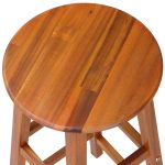 Scaune de bar din lemn,set de 2, stabile si elegante, 34 cm x 34 cm x 76, maro - imagine 6