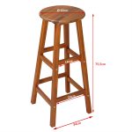 Scaune de bar din lemn,set de 2, stabile si elegante, 34 cm x 34 cm x 76, maro - imagine 8