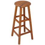 Scaune de bar din lemn,set de 2, stabile si elegante, 34 cm x 34 cm x 76, maro - imagine 9