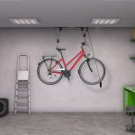 Suport bicicleta pentru tavan cu scripete, maxim 20 kg, negru, Relaxdays - imagine 2