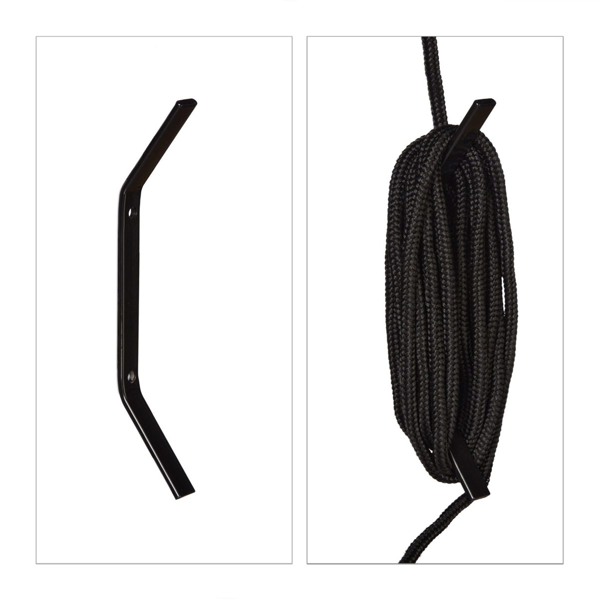 Suport bicicleta pentru tavan cu scripete, maxim 20 kg, negru, Relaxdays - imagine 8