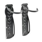 Set 2 suporturi de perete pentru biciclete, 26,5 x 10 x 12 cm, capacitate aprox. 25 kg, otel, negru, Relaxdays