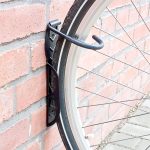 Set 2 suporturi de perete pentru biciclete, 26,5 x 10 x 12 cm, capacitate aprox. 25 kg, otel, negru, Relaxdays - imagine 2