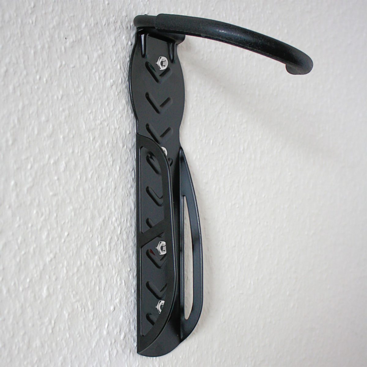Set 2 suporturi de perete pentru biciclete, 26,5 x 10 x 12 cm, capacitate aprox. 25 kg, otel, negru, Relaxdays - imagine 5
