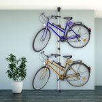 Suport telescopic pentru 2 biciclete, max. 40 kg, aluminiu