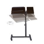 Stand laptop ajustabil, Relaxdays, maro inchis/negru, 60 x 40 cm - imagine 6